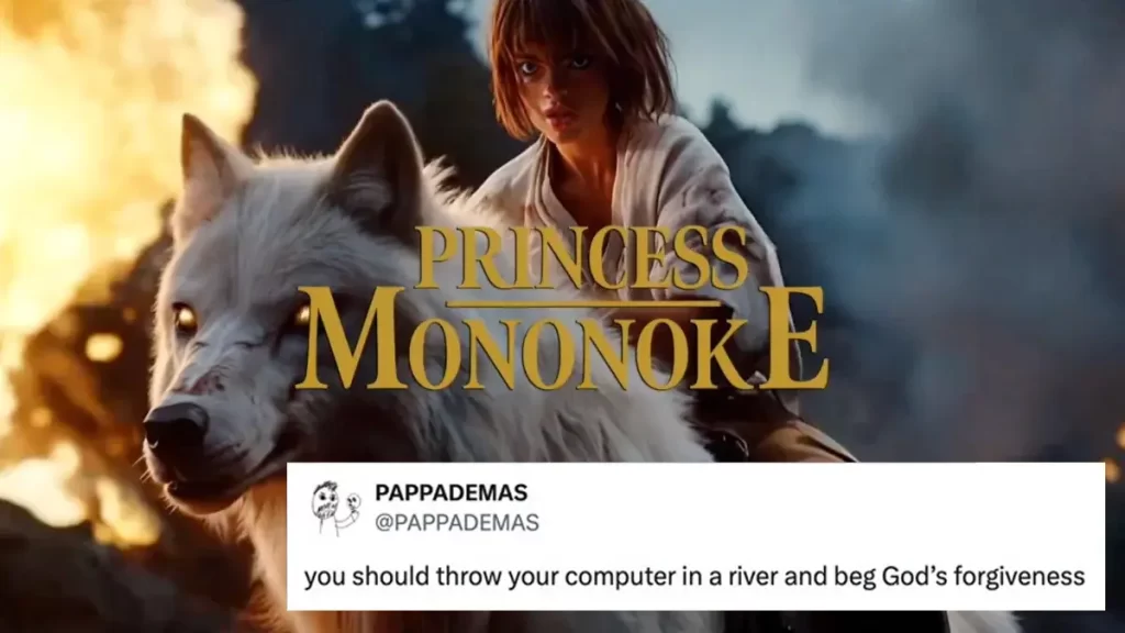 AI-generated trailer of Princess Mononoke showcasing cultural representation and creativity